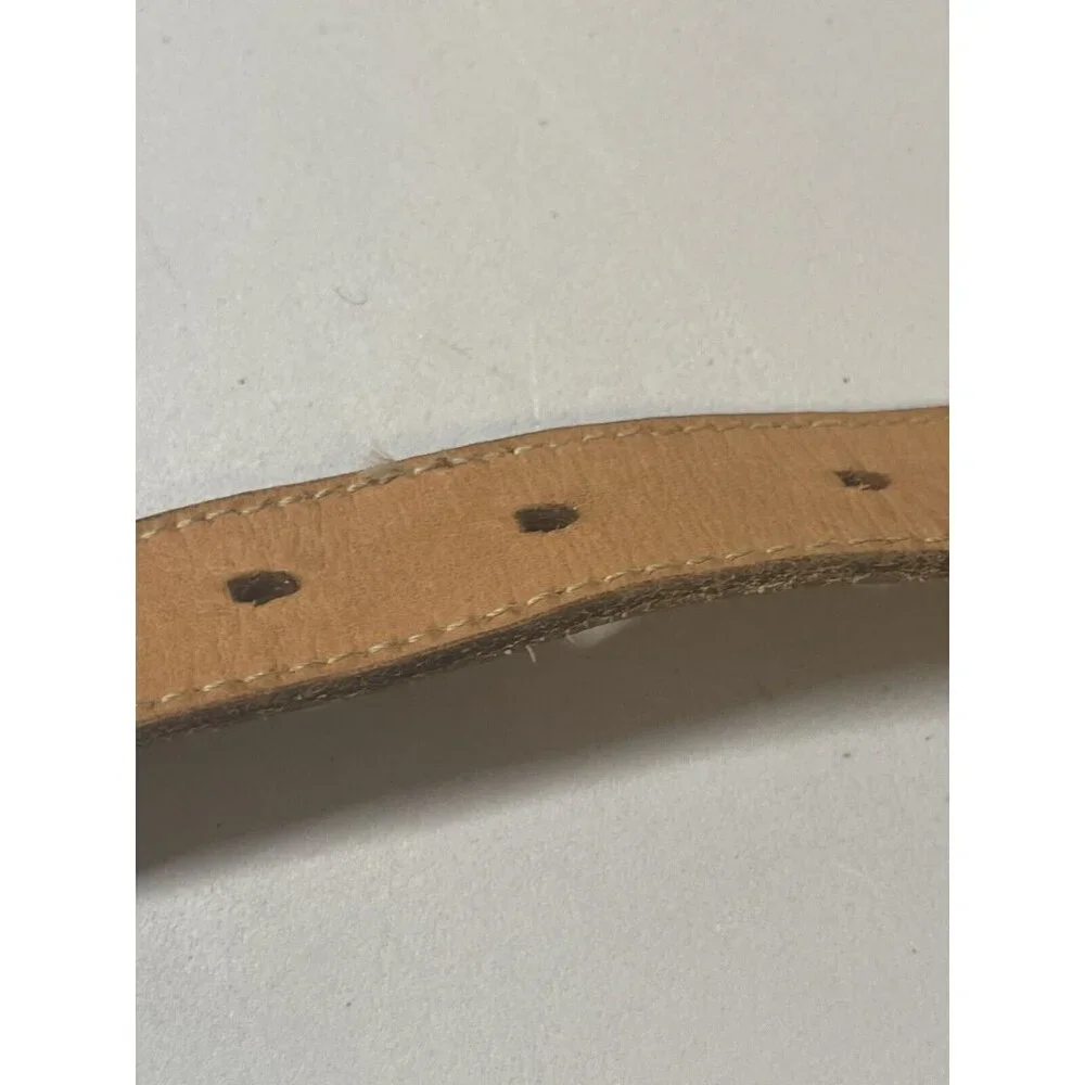 Zele Brown Italy Leather Silver Medium 30” Women's Belt